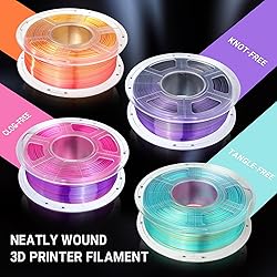 SUNLU Silk Triple Color Pla Filament, Silk PLA 3D
