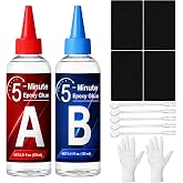 INNOVAYOU 5 Minute Epoxy Glue 250ml, Clear High Strength Tough Durable | 2 Part Epoxy Adhesives for Repairing Tiles, Metal, Ceramics, Plastics, Wood