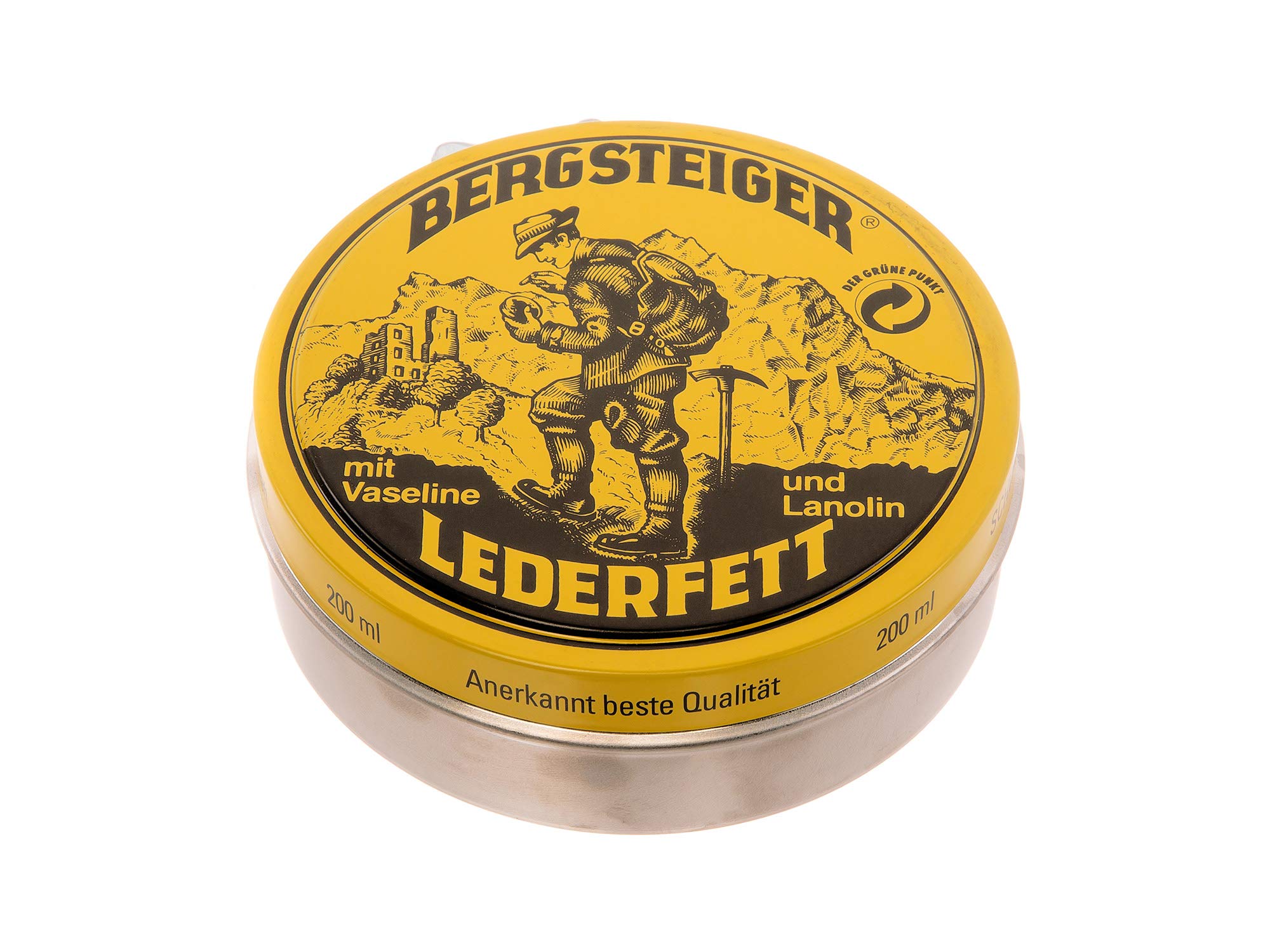 Bergsteiger Leather balm, colourless Leather maintenance cares leather permanent smooth soft and water-repellent - Black, 6.76fl oz