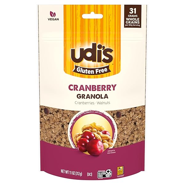 UDI’S GLUTEN FREE CRANBERRY GRANOLA, 11 OZ