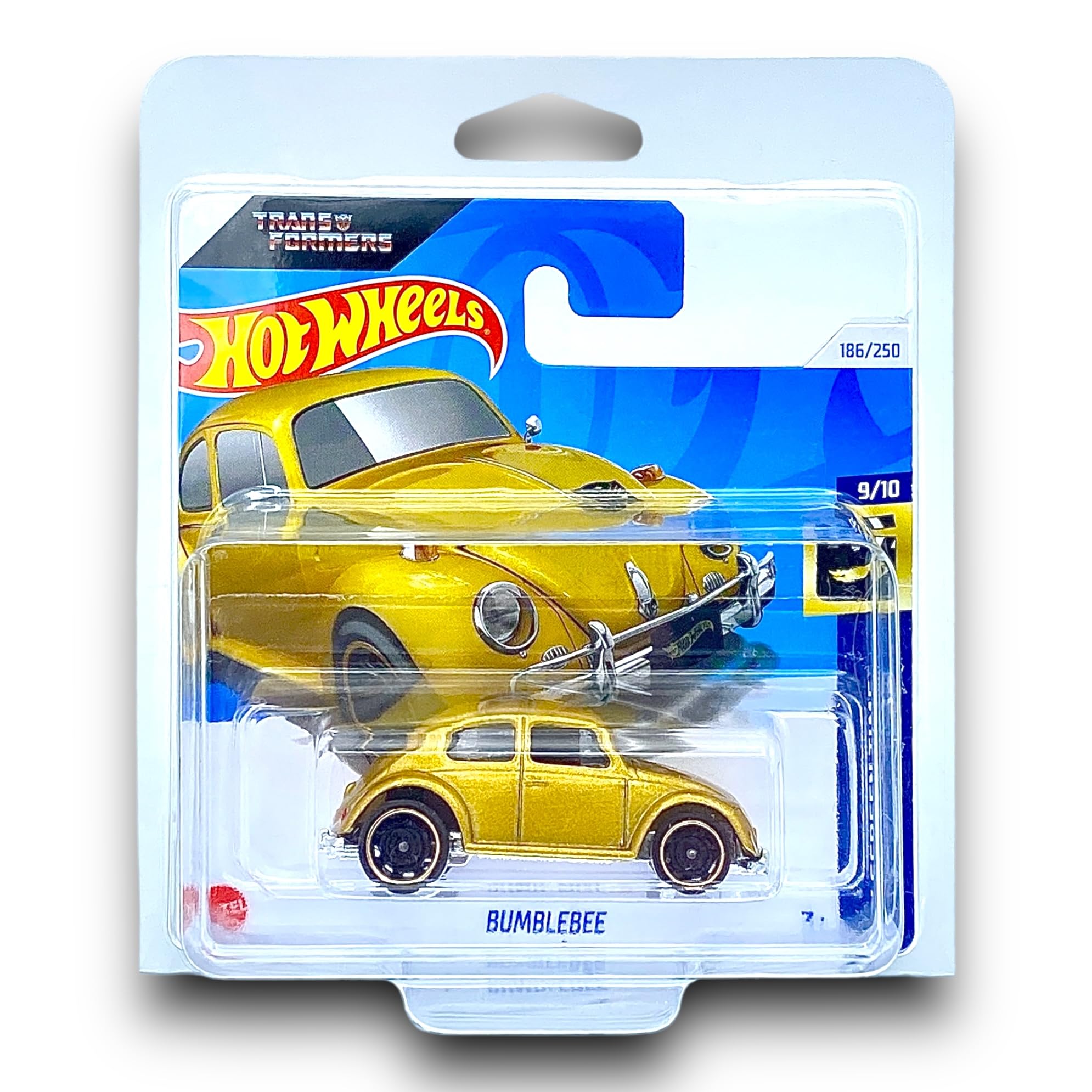 Hot Wheels Bumblebee (Gold) 9/10 HW Screen Time - 2024-186/250 (Short Card) - includes a KLAS Car Keeper Protector Case - HTF09