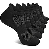 COOPLUS Mens Cotton Socks Ankle Athletic Cushion Running Socks for Men Moisture Wicking Breathable 6 Pairs