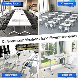 SOIUDNEB Conference Table,Wooden Folding Conference