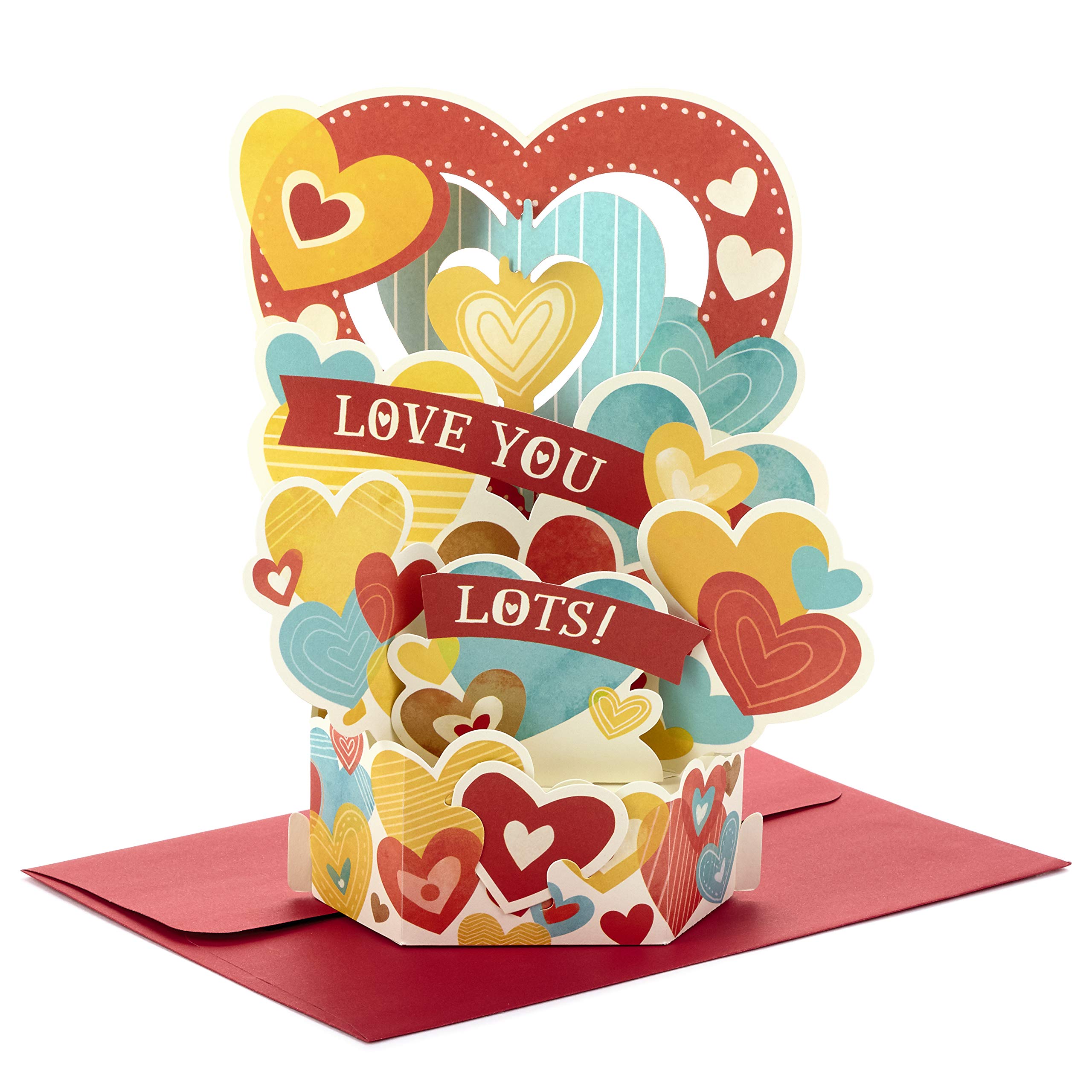 Hallmark Paper Wonder Pop Up Anniversary Card, Everyday Love Card, Sweetest Day Card, Grandparents Day Card (Hearts)
