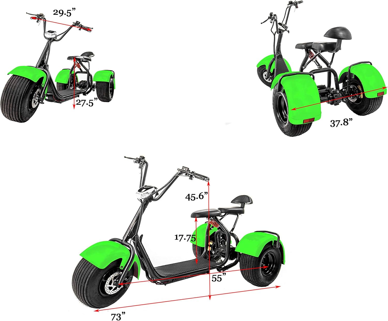 harley style 2 wheel 1200w fat tyre electric single seater scooter