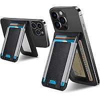 2-in-1 Magsafe Wallet, Up-grade with iPhone Wallet and Adjustable Stand, Open ID Window, Magnetic Wallet for iPhone 14 Pro Ma