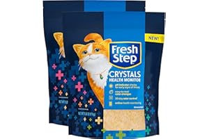 Fresh Step Crystals Cat Litter, Unscented, Checks Urine pH, Controls Odors, 2-Pack, 7 Lbs & 14 Lbs Total