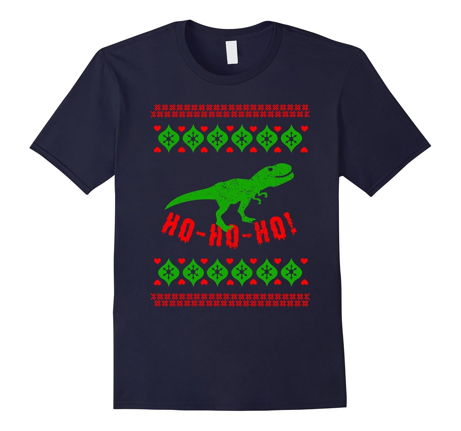 Ho Ho Ho Dinosaur Ugly Christmas Sweater T-Shirt Funny-ANZ