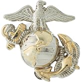 EagleEmblems P10246 Pin-USMC, Emblem, B2, Right Collar-Gold/Silver (1'')