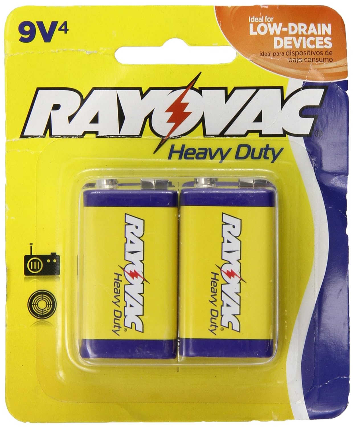 Rayovac Heavy Duty 9V Batteries, D16044TD, 4Pack Health & Personal Care
