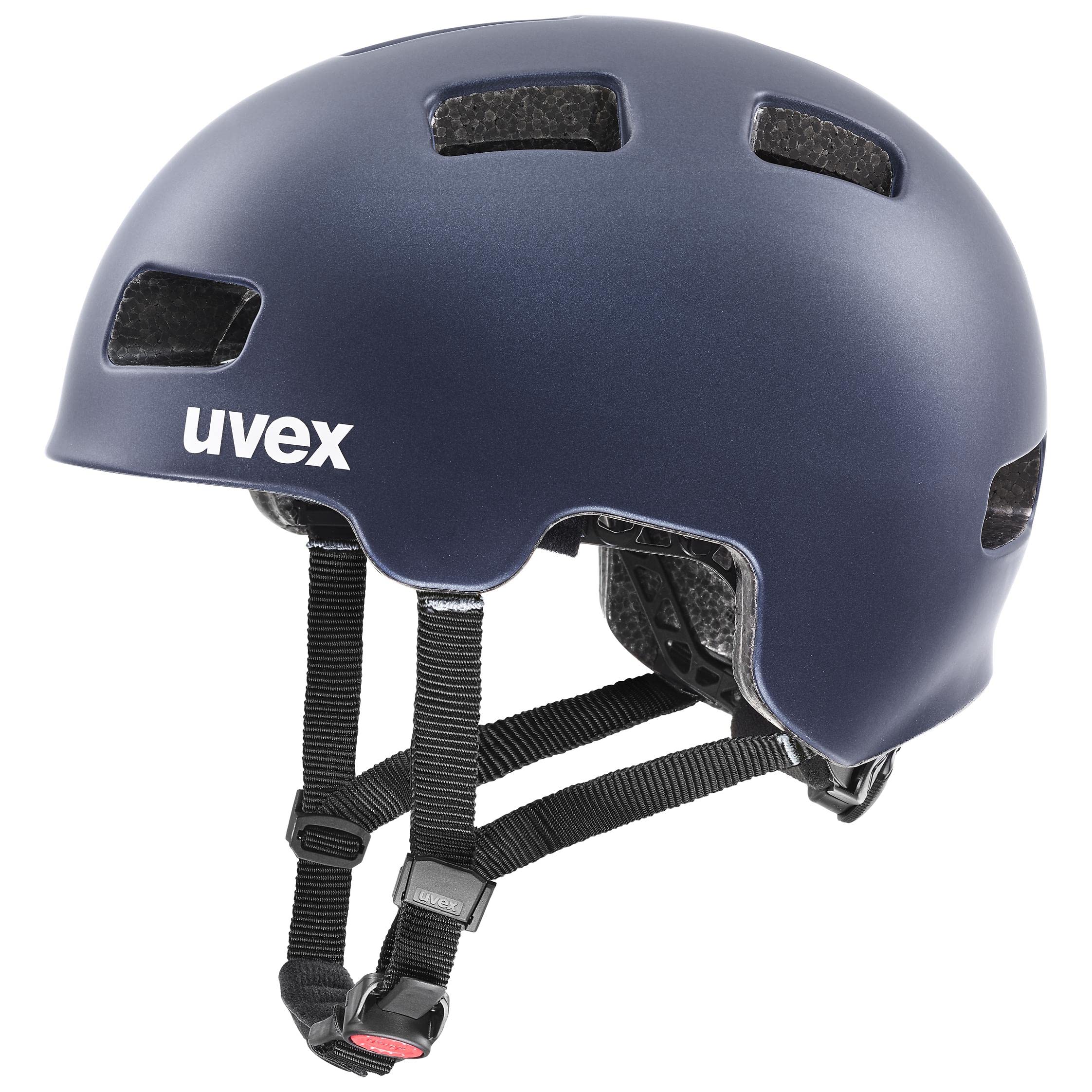 uvex hlmt 4 cc - lightweight bicycle helmet for children - individually adjustable fit - washable inner padding - deep space matt - 51-55 cm