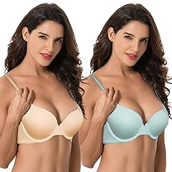 Curve Muse Women's Light Lift Add 1 Cup Push Up