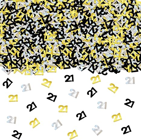 Amazon Com 21st Birthday Confetti Decorations Supplies 1 7 Oz