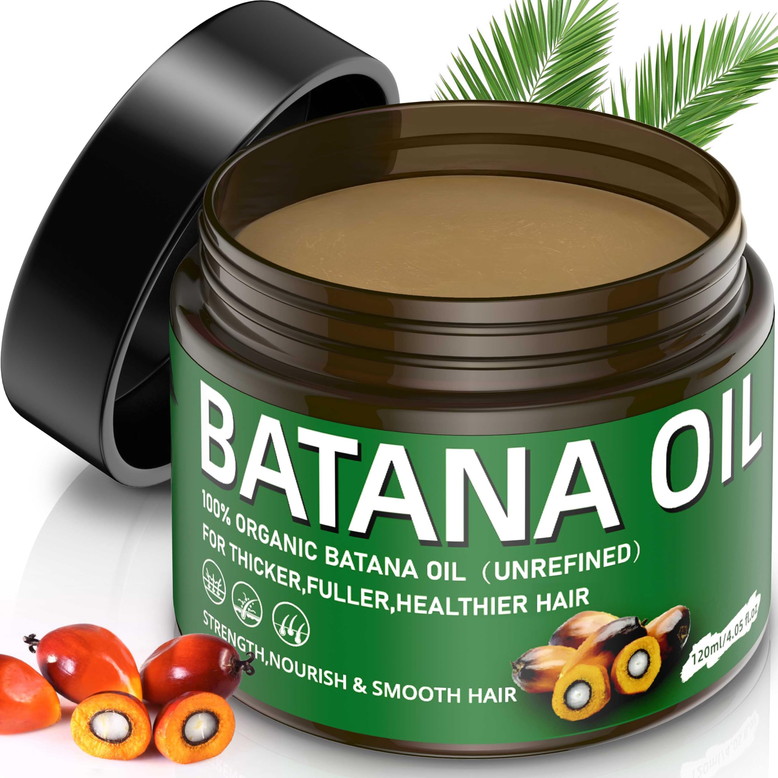 Dr. Sebi Batana Oil for Hair Growth - 100% Organic, Repairs Damaged Hair, Prevents Loss & Enhances Thickness - 4.05 OZ