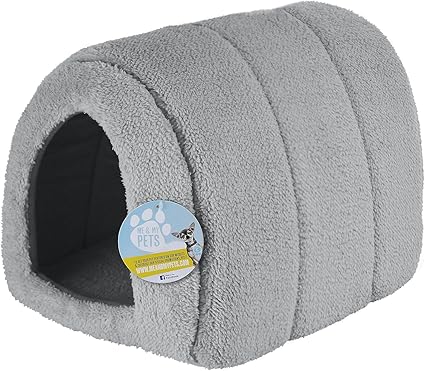 Me My Pets Lit Igloo En Polaire Gris Pour Animaux Domestique