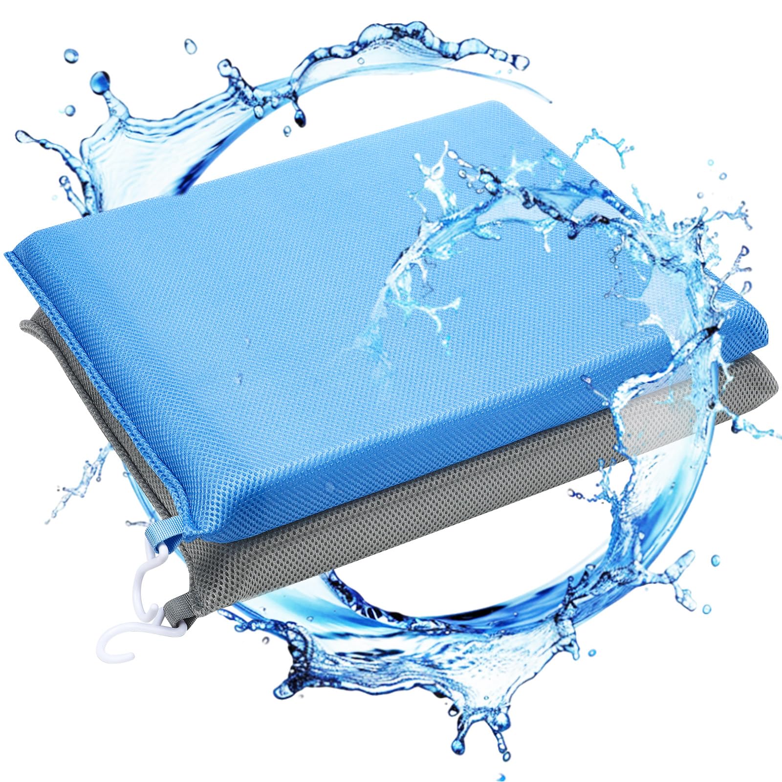 Photo 1 of Teenyyou 2 Pcs Shower Seat Cushion Soft Mesh Fabric Bathtub Chair Pad with Hook Quick Drying Washable Shower Sauna Seat Mat Design for Elderly Senior Handicap Disabled