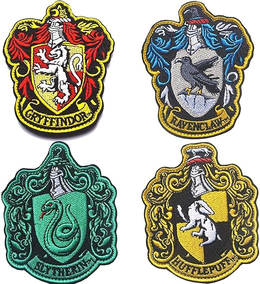 Lot de 4 écussons thermocollants Harry Potter Maison de Gryffondor
