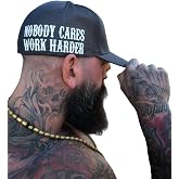 The Drive Clothing "Work Harder Hat for Men &amp; Women | Funny Offensive Fitted Baseball Cap | Cotton Blend Stretch Fit Cap