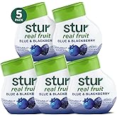 Stur Liquid Water Enhancer | Blue & Blackberry | Naturally Sweetened | High in Vitamin C & Antioxidants | Sugar Free | Zero Calories | Keto | Vegan | 5 Bottles, Makes 120 Drinks