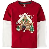 Gymboree Boys and Toddler Embroidered Graphic Long Sleeve Layered T-Shirts