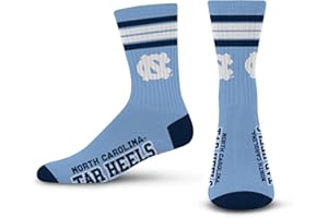 FOR BARE FEET FBF NCAA unisex-adult 4 Stripe Deuce Crew