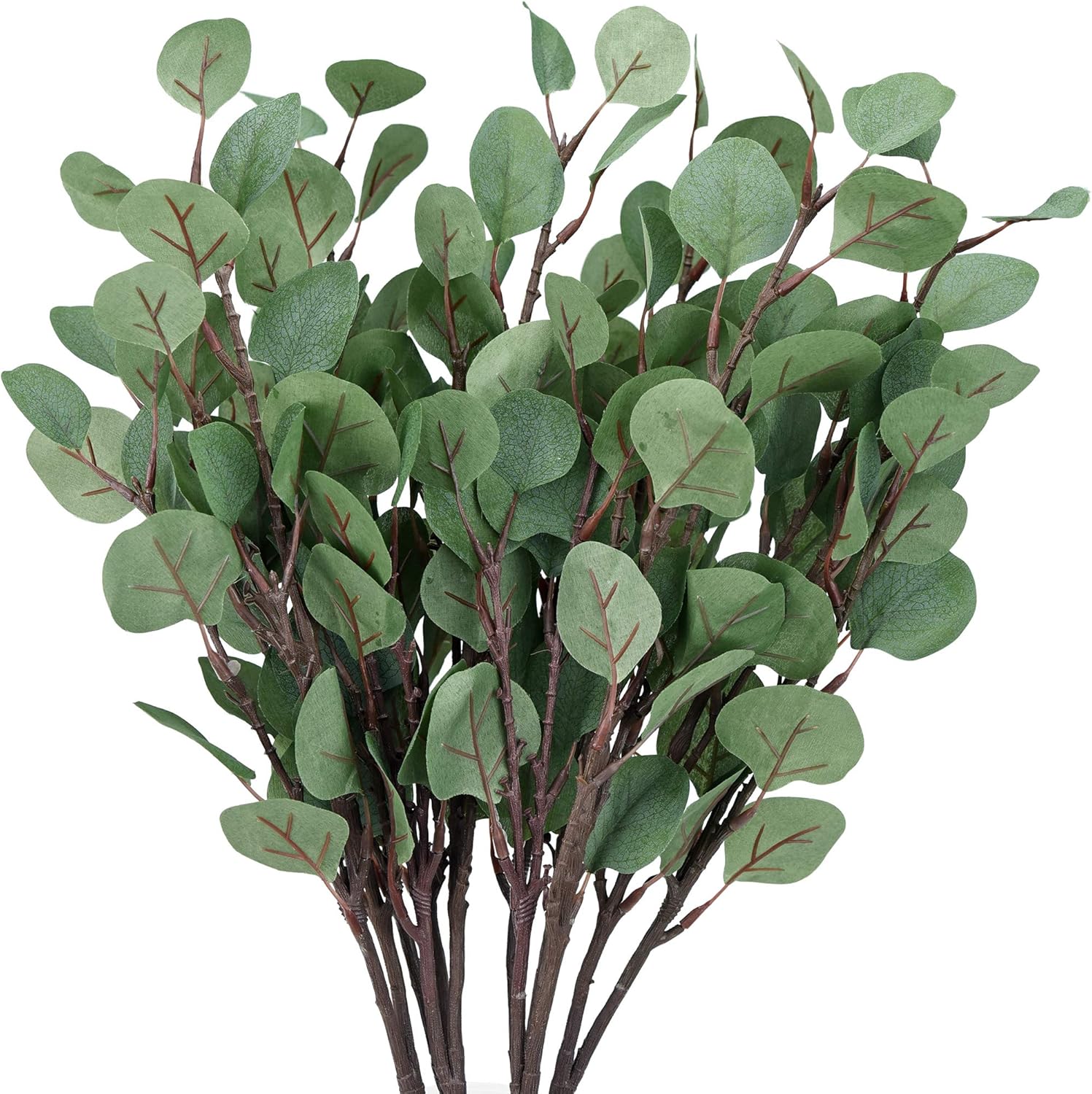 FiveSeasonStuff 6 Pcs Long Stem Artificial Realistic Eucalyptus Leaves