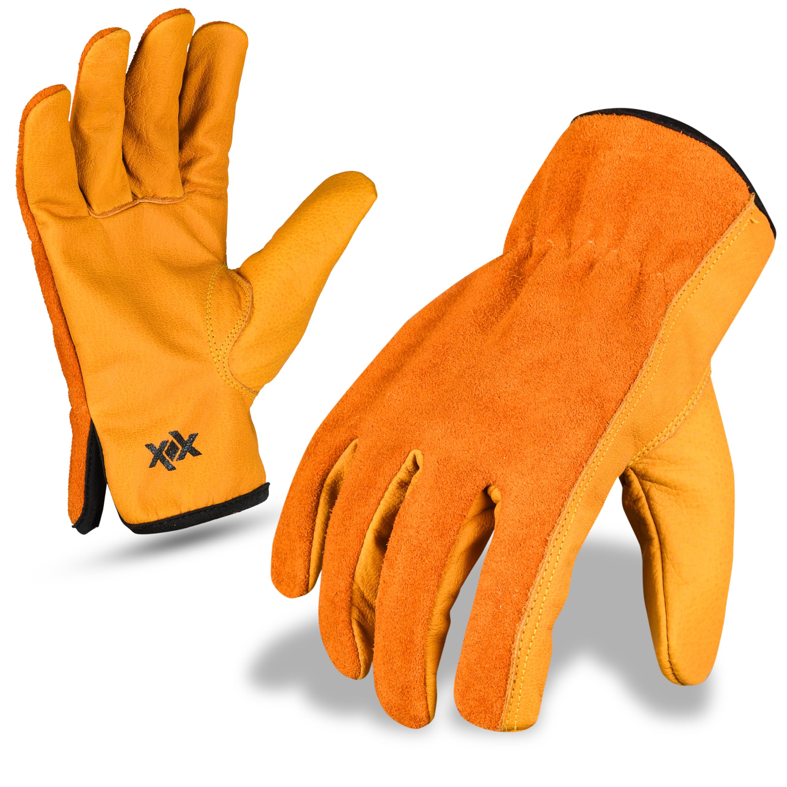 WORKMAXX Gardening Gloves for Women & Men, Heavy Duty Thorn Proof Gardening Gloves, Breathable Flexible Hand Protection for Pruning, Weeding & Yard Work with Strong Grip (ORANGE, M)
