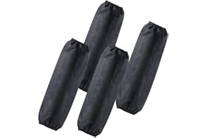 Klmnop 4 Pcs Universal Shock Cover, 350mm ATV Shock Covers Suspension Protector Absorber Protection Universal For ATV Quad Scooter Motorcycle Snowmobile(Black)