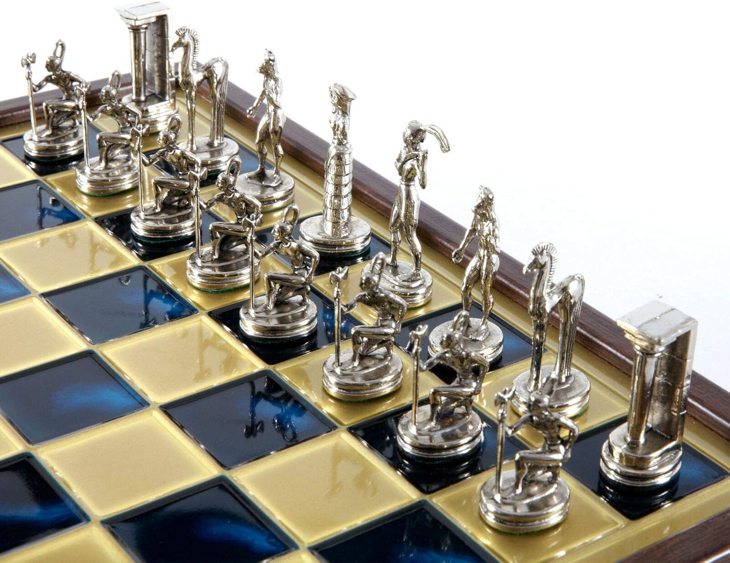 Minoan Period - Juego de ajedrez de latón y níquel - Caja de ...