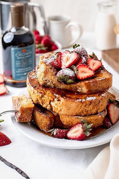 CROWN MAPLE MADAGASCAR VANILLA INFUSED ORGANIC MAPLE SYRUP, 25 FL OZ, REAL VANILLA BEAN, PANCAKES, BAKING, COCKTAILS & BRUNCH