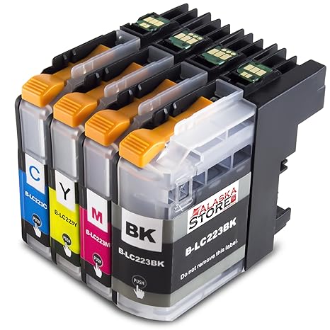 4X Druckerpatronen Komp. mit Brother LC223 XL LC223XL LC-223XL LC-223 XL mit Brother MFC-J5320DW DCP-J4120DW MFC-J480DW MFC-J