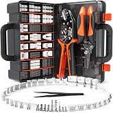 SOMELINE Micro Connector Crimping Tool Kit, 41 Types JST SH 1.0/GH 1.25/ZH 1.5/PH 2.0mm &amp; Compatible with Molex PicoBlade 1.25mm/51005 51006 Connectors, 32-22 AWG Crimper for FPV RC DIY 3D Printer