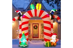 Onory 8.5FT Christmas Inflatables Archway Outdoor Decorations, Inflatable Christmas Tree and Gingerbread Man Archway with Build in LED Light Outdoor Holiday Blow Up Decorations for Lawn, Yard Dec