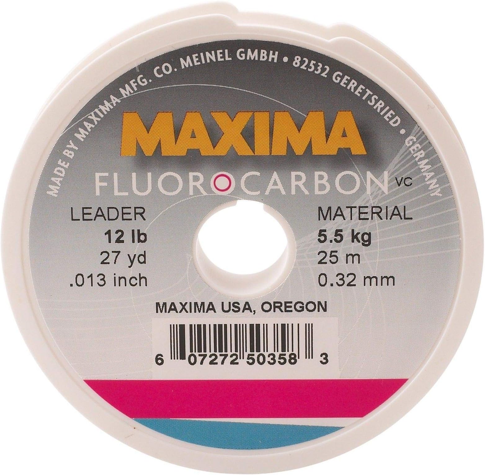 Maxima Fishing Line Leader Wheel, Fluorocarbon, 5-Pound, 27-Yard