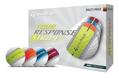 TaylorMade Golf Tour Response Stripe Ball Multi Pack Dozen