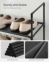 SONGMICS 10-Tier Shoe Rack 45 x 28 x 173 cm Metal Frame Black LSH010B02 view 6