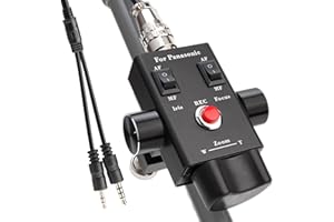 KOERTACOO Camcorder Zoom Controller, Remote Control Zoom, Iris, and Focus Control + 2.5mm and 3.5mm Jack Cable for Panasonic 