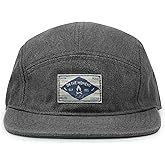 CLAPE Snapback 5 Panel Hat for Men Women Washed Cotton Flat Bill Baseball Cap Strapback Hip Hop Biker Board Cap