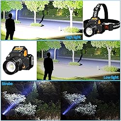 Led Headlamp, Upgraded Version Motion Sensor