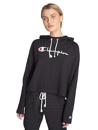 champion sudadera logo sleeve crop