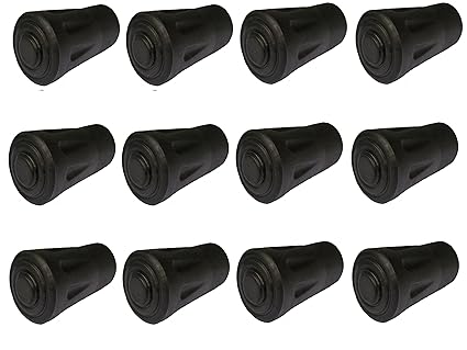 MIGHTY PEAKS 12 Stück / 6 Paar Nordic Walking Pads Asphalt Gummipuffer X-4RT für alle gängigen Nordic Walking Stöcke - Wander