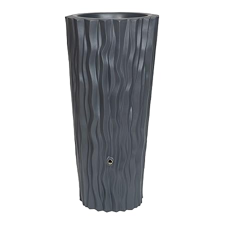 Regentonne anthrazit Regenwassertank Alana 160 Liter aus UV- und witterungsbeständigem Material. Regenwassertonne mit integri