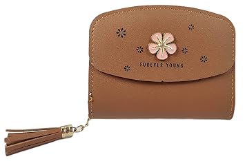 Surbhi Small Size Wallet for Women | Wallet for Girls | Credit Card Holder | Coin Purse Cute Wallets Mini Wallets Trending Wallet for Women and Girls (Brown)