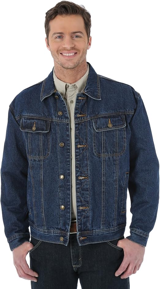 Wrangler mens Rugged Wear Flannel Lined Denim Jacket Amazon.ca
