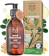 BIONOBLE Organic Fenugreek Oil 200ml - Organic, Vegan, Glass Bottle with Pump view 1