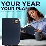 ZYBUX A4-2026 Diary Day a Page with Half Page Navy Blue view 7