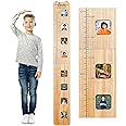 Growth Chart for Wall Height Kids Chart for Wood Growth Graph for Kids with Picture Frames Height Wall Boho Measurement Ruler Foldable Measuring Boy Girl Room Decor Keepsake Gift