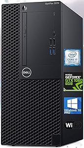 Dell Optiplex 3070 MT Desktop Computer, Intel i7-9700 Upto 4.7 GHz, VR Ready Nvidia Geforce GTX 1060 6GB, 16GB RAM, 1TB NVMe SSD, AC Wi-Fi, Bluetooth, DisplayPort, HDMI, DVD-RW - Windows 10 Pro