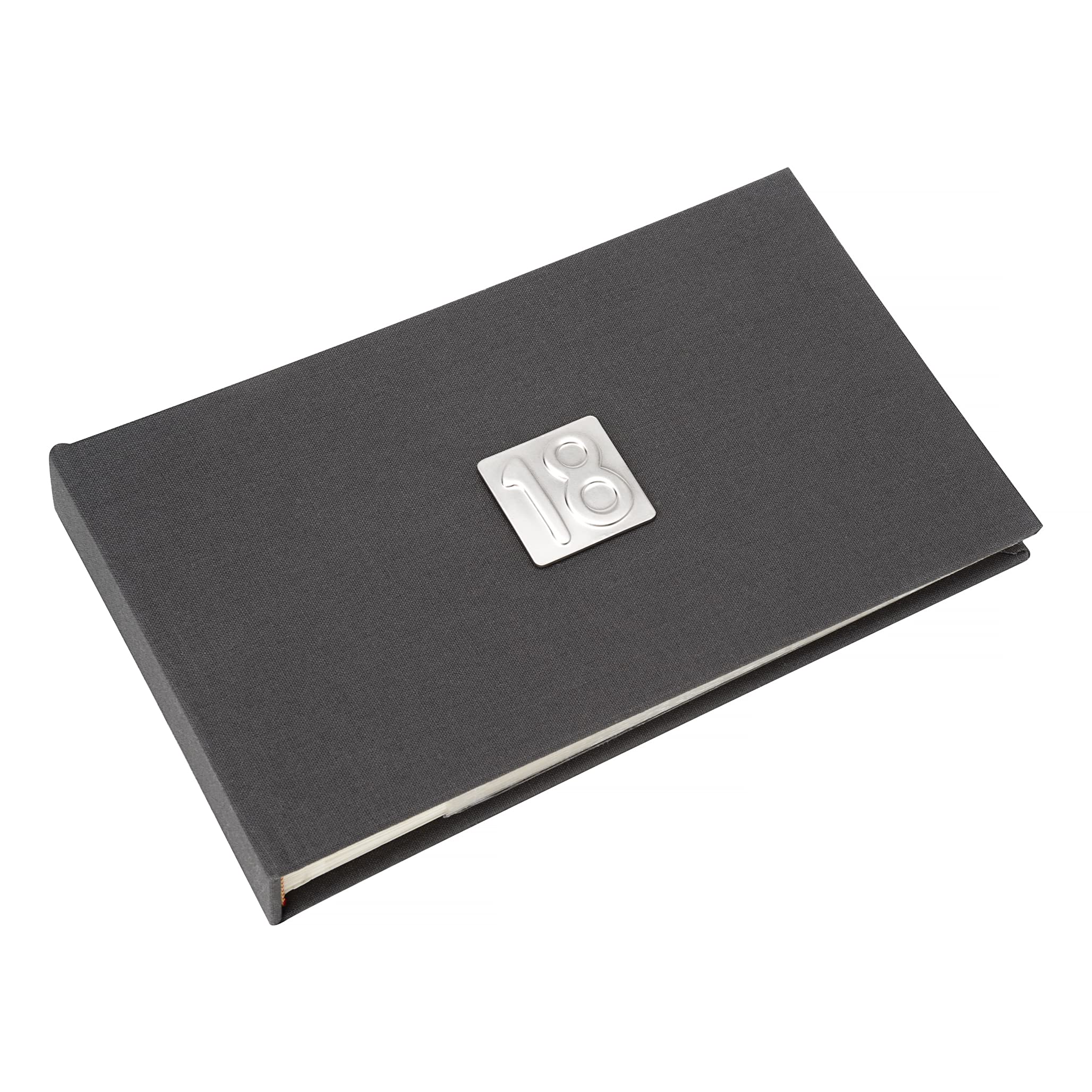 Metal Planet Ltd 18th Birthday Grey Photo Album for men (Hold Forty 6x4 Inch Photos) - Grey