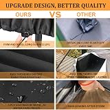 RICHIE Round Garden Table Cover 102x71cm Waterproof 420D Oxford UV Windproof view 7